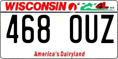 WI license plate 468OUZ