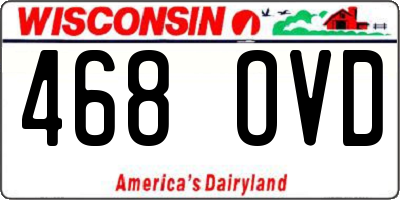WI license plate 468OVD