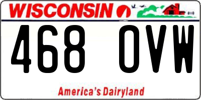 WI license plate 468OVW