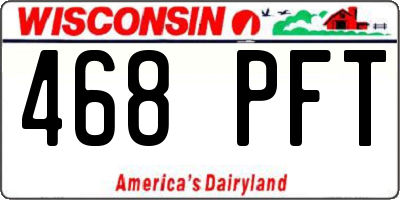 WI license plate 468PFT