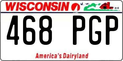 WI license plate 468PGP