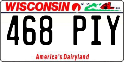 WI license plate 468PIY