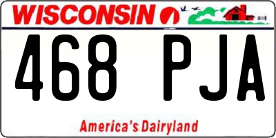 WI license plate 468PJA