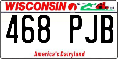 WI license plate 468PJB