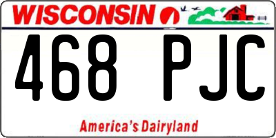 WI license plate 468PJC