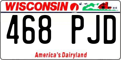 WI license plate 468PJD