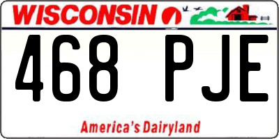WI license plate 468PJE