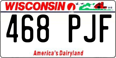 WI license plate 468PJF