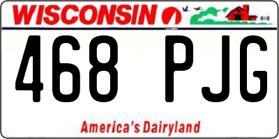 WI license plate 468PJG