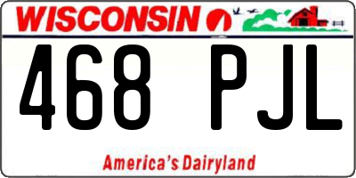 WI license plate 468PJL