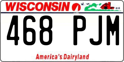 WI license plate 468PJM