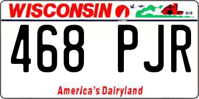 WI license plate 468PJR