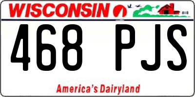 WI license plate 468PJS