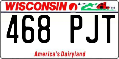 WI license plate 468PJT