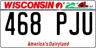 WI license plate 468PJU