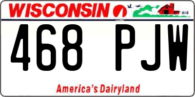 WI license plate 468PJW