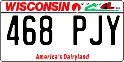 WI license plate 468PJY