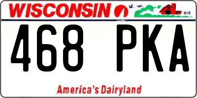 WI license plate 468PKA