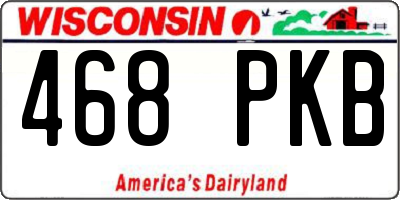 WI license plate 468PKB