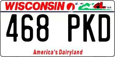 WI license plate 468PKD