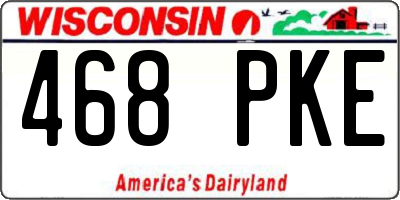 WI license plate 468PKE