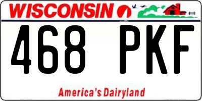 WI license plate 468PKF