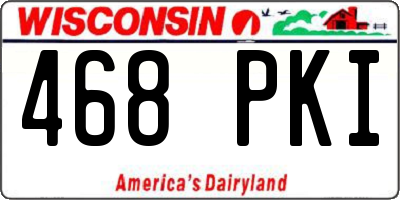 WI license plate 468PKI
