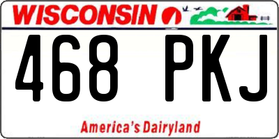 WI license plate 468PKJ