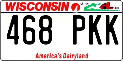 WI license plate 468PKK