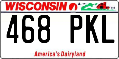 WI license plate 468PKL