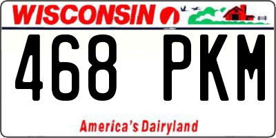 WI license plate 468PKM