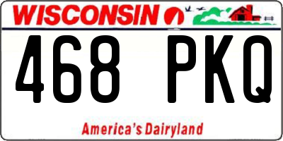 WI license plate 468PKQ