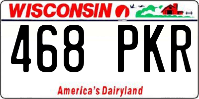 WI license plate 468PKR