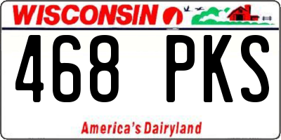 WI license plate 468PKS