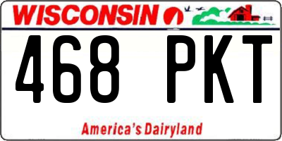 WI license plate 468PKT