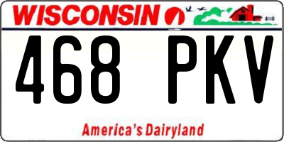 WI license plate 468PKV