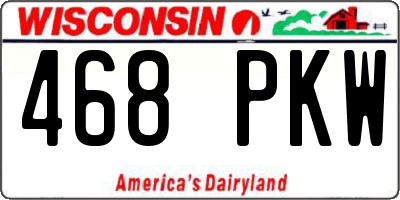 WI license plate 468PKW