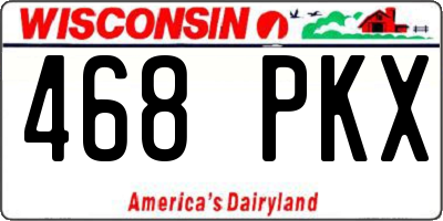 WI license plate 468PKX