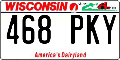 WI license plate 468PKY