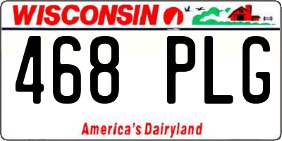 WI license plate 468PLG