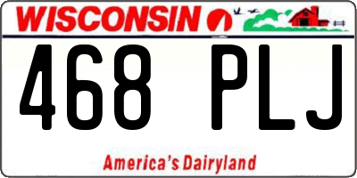 WI license plate 468PLJ