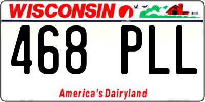 WI license plate 468PLL