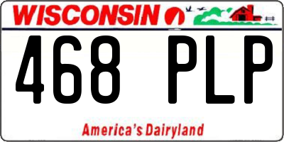WI license plate 468PLP
