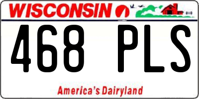 WI license plate 468PLS
