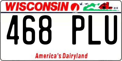 WI license plate 468PLU