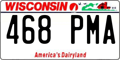 WI license plate 468PMA