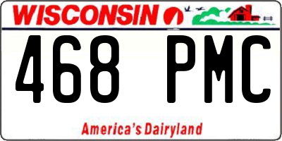 WI license plate 468PMC