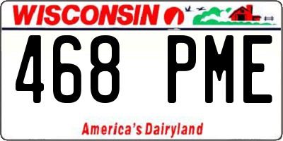 WI license plate 468PME