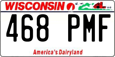 WI license plate 468PMF