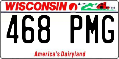 WI license plate 468PMG